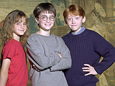 Daniel Radcliffe e Rupert Grint int rpretes de Harry Potter e Ron Weasley